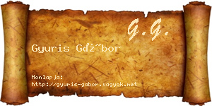 Gyuris Gábor névjegykártya
