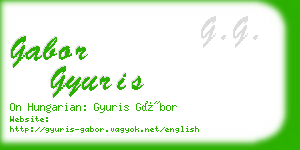 gabor gyuris business card